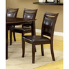 Bowery Hill 18.75" Transitional Faux Leather Dining Chair in Espresso (Set of 2)