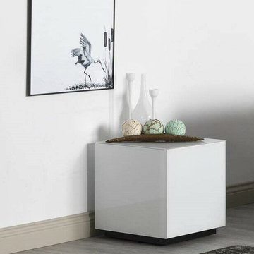 Modern Glass and Lucite Side End Tables