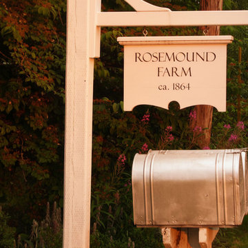 Historic 1864 Mailbox Sign at Rosemound Farm Entrance, Portland