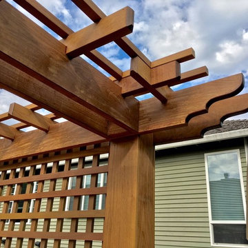 Ipe deck with cables