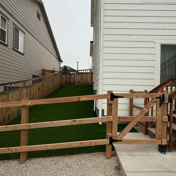 Dog Run - Artificial Turf and Wood Fence Build