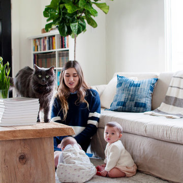 My Houzz: Soothing Blues and Organic Style in a 1912 Fixer-Upper