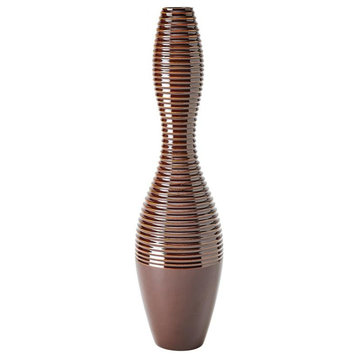 Ribbed Small Garnet Vase