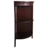 Classic Sideboard, Open Shelves & Cabinet Door With Frosted Glass Front, Walnut