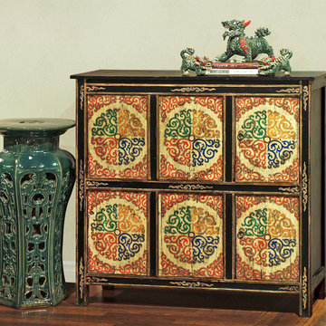 Hand Painted Tibetan Chest