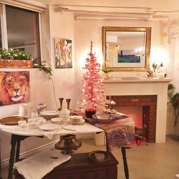 Styling a Vintage Shop for a Pink Christmas Party