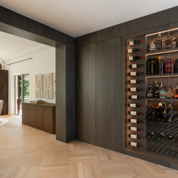 Bespoke wine cabinet and hallway storage