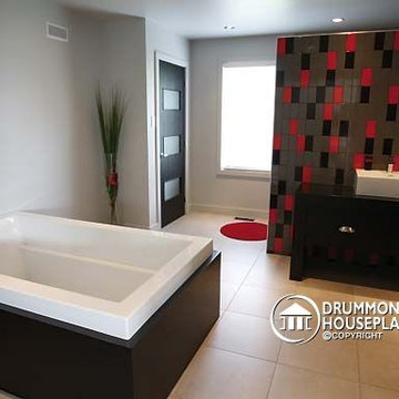 Caldwell - Modern master bathroom - Drummond House Plan no. 3457