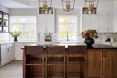 Example of a transitional kitchen design in Sacramento