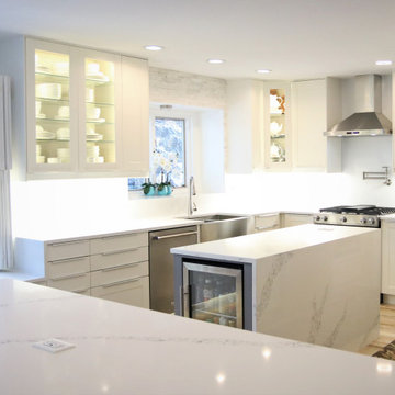 Stunning Calacatta Venice Quartz Countertop Waterfalls