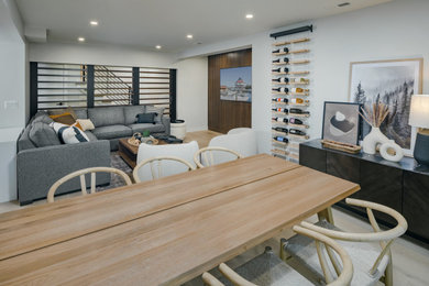 This is an example of a contemporary basement in Baltimore.