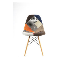 DSW Dowel-Leg Patchwork Side Chair - Dining Chairs