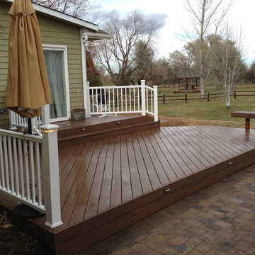 Multi-Level Deck and Paver Patio with Cedar Pergola, Lafayette Colorado