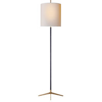 Thomas OBrien Caron 2-Light Floor Lamp, Bronze With Antique Brass