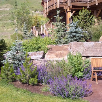 Native Rock Outcroppings and Retaining walls