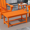 WestinTrends HDPE Plastic Outdoor Patio Classic Adirondack Coffee Table, Orange