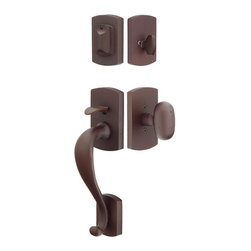 Emtek 451711 Laramie Sandcast Bronze Tubular Entry Set - Products