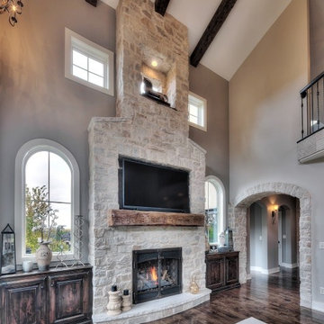 Simple and Rustic Fireplace