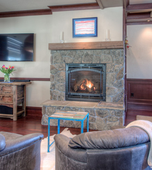 Moss Rock Fireplace Houzz