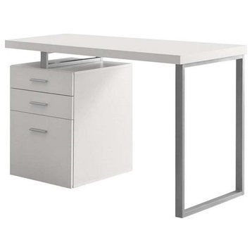 Atlin Designs 48" Adjustable Corner Home Office Desk in White