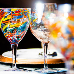 Small Tuscan Garden - Wine Glasses