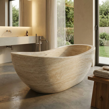 LUXURY TRAVETINE BATHTUB