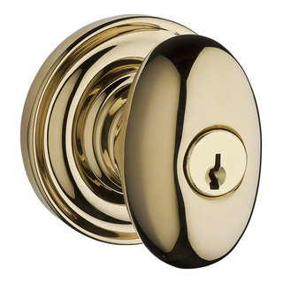 Baldwin Reserve Ellipse Knob, Lifetime Brass - Traditional