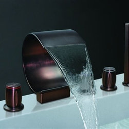 Bronze Waterfall Bathroom Faucet BSY-8014R-1 - Bathtub Faucets