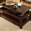 Steve Silver Nelson 48x26 Lift Top Cocktail Table in Dark Cherry