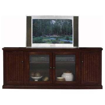Eagle Furniture 80" Thin Entertainment Console, Burnt Cinnamon, Without Hutch