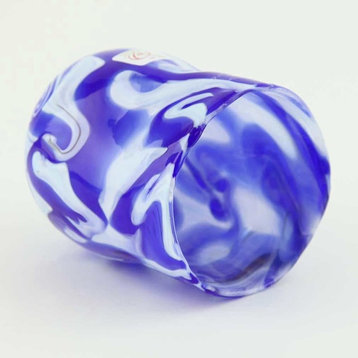 GlassOfVenice Murano Glass Aurora Tumbler - Blue