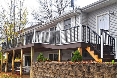 Mid-sized elegant backyard deck photo in Minneapolis with no cover