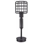 Aspen Creative Corporation - 40081, Wire Cage Metal Table Lamp, Vintage Design, Sand Black, 18" High - Aspen Creative is dedicated to offering a wide assortment of attractive and well-priced portable lamps, kitchen pendants, vanity wall fixtures, outdoor lighting fixtures, lamp shades, and lamp accessories. We have in-house designers that follow current trends and develop cool new products to meet those trends. Product Detail