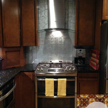 Linear Glass Stove Surround