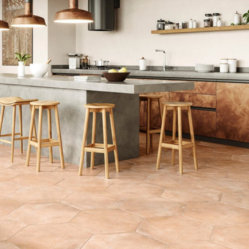 Parma Cotta Large Hexagon Floor Tiles