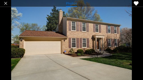 New Brown Brick Colonial Home Needs Curb Appeal Boost