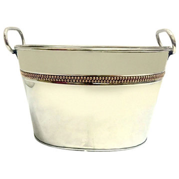 Elegance Oval Party Tub With Copper Rivet Band