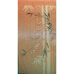 Master Garden Products - Bamboo Print Beaded Bamboo Curtain, 36"Wx78"H - This handcrafted bamboo beaded curtain with a Bamboo print print will bring a new look to your home or business.  This beaded curtain is made with 90 strands of first-quality bamboo beads. It can be used in a doorway, as a window curtain, or to create the illusion of a separate area in a room. To cover a wider space, hang two or more curtains next to each other. The curtain can be displayed hanging straight or tied to the side. Each bamboo curtain is 36" x 78" with 90 strands attached to a wooden hanging bar.