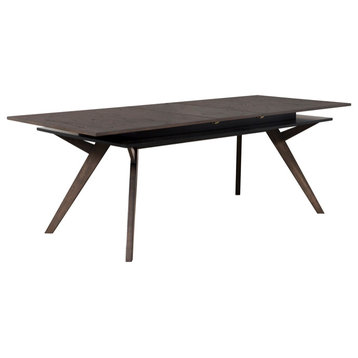 Alpine Furniture Lennox Rectangular Wood Dining Table in Dark Tobacco (Brown)