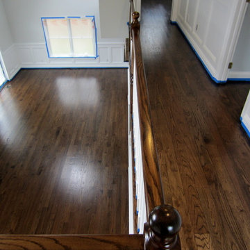 EAST HAMPTON: RED OAK REFINISHED WITH JACOBEAN STAIN & SEMI-GLOSS OIL POLY