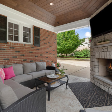 Warson Woods Covered Patio w/ Fireplace