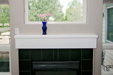Inspiration for a modern living room remodel in Denver