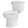ANZZI 67" White Acrylic Soaking Bathtub With 1.28 GPF Toilet