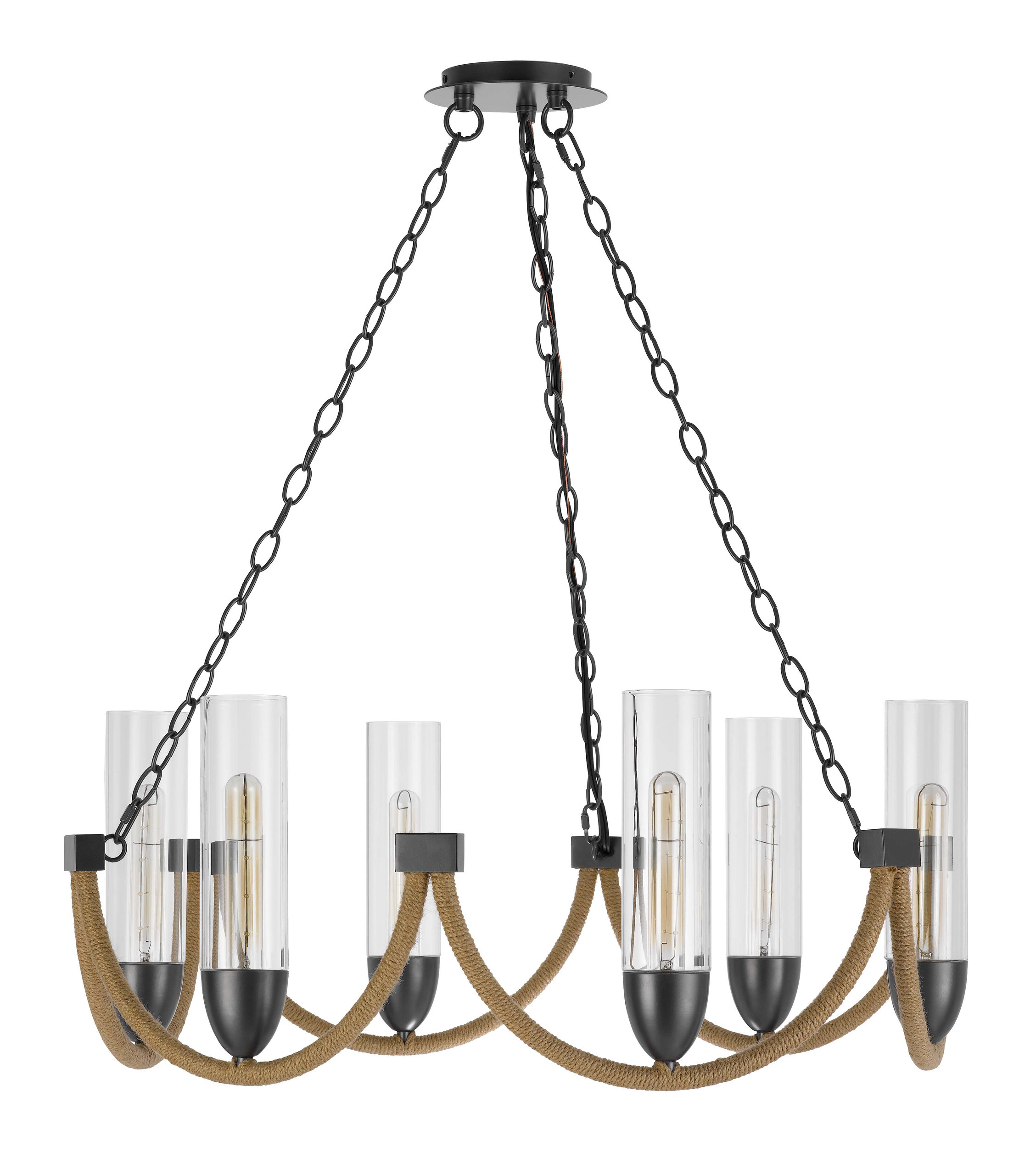 12" Height Argyle Metal Chandelier - Beach Style - Chandeliers - by Cal ...