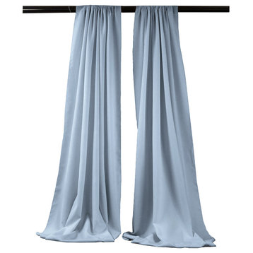 Set of 2 Polyester Poplin Backdrops Drape, 96"x58", Light Blue