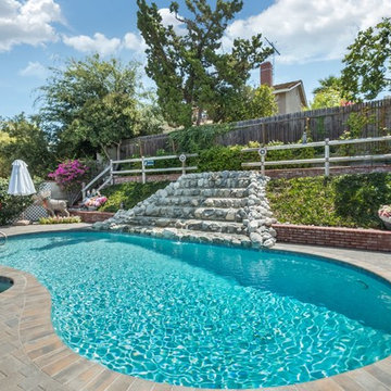Laguna Hills Pool with Water Fall
