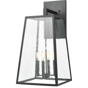 Meditterano 4 Light Outdoor Wall Light, Charcoal