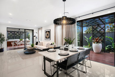 Design ideas for a modern dining room in Sydney.