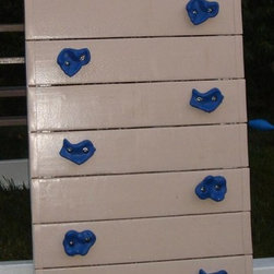 Swing Set Additions - Poly Coated Rock Climbing Wall - Kids Playsets And Swing Sets