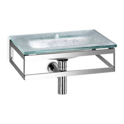 Pocia 665801.29.29 Wall Mounted Bathroom Sink in Frosted Glass - Bathroom Sinks
